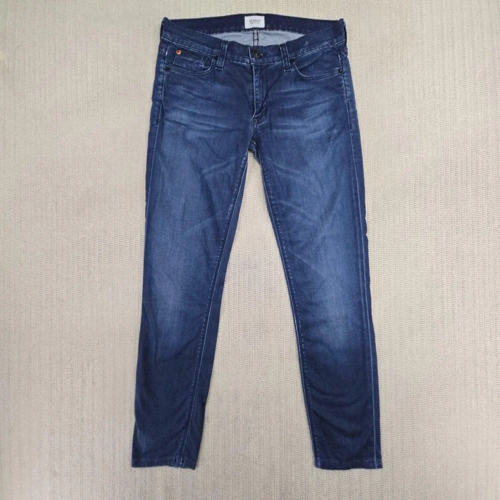Hudson Jeans Womens 27 Blue Skinny Medium Wash Stretch Denim Pants Casual‎